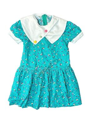 Vintage Rare Editions Union Made Girls Dress 6X USA ILGWU Floral
